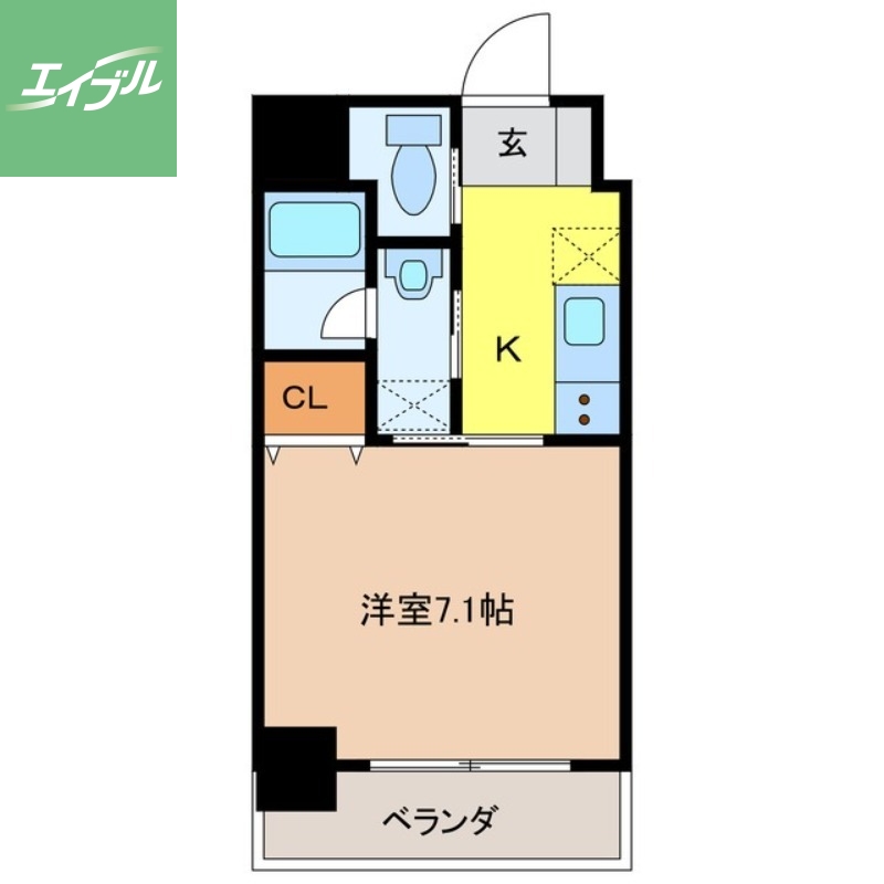 長崎市勝山町のマンションの間取り