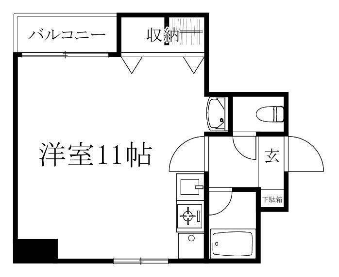 松山市喜与町のマンションの間取り