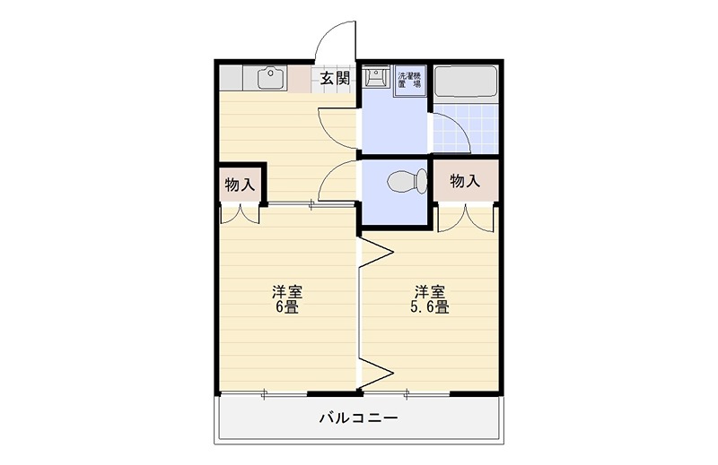 徳島市沖浜町のマンションの間取り