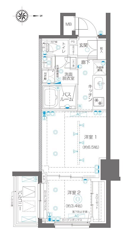 【新宿区下落合のマンションの間取り】