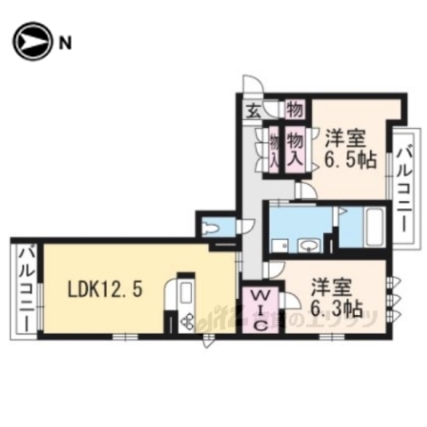 リヴェール久津川の間取り