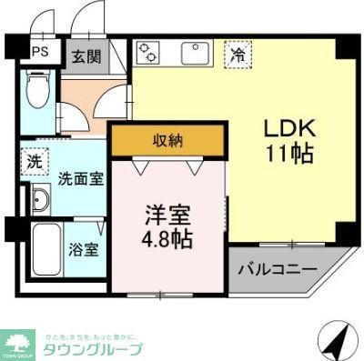 横浜市港南区港南台のマンションの間取り