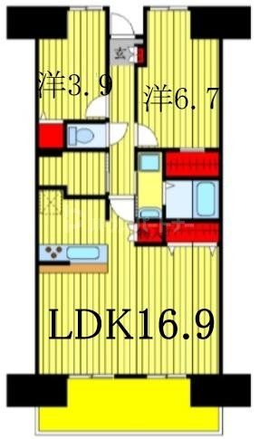 コンフォート津田沼壱番館の間取り