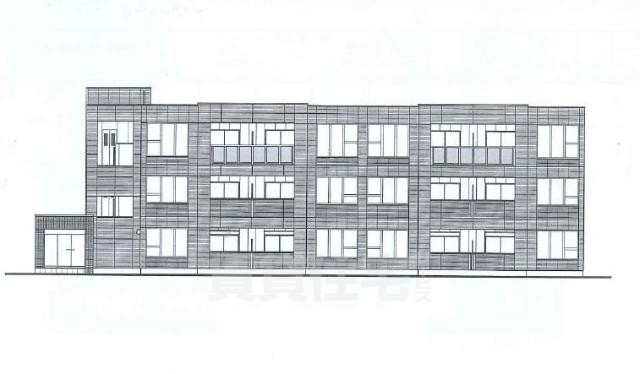 【茨木市南安威のマンションの建物外観】