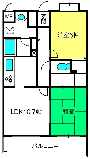 ディアコート弐番館の間取り