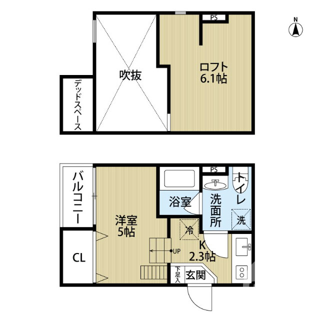 堺市美原区北余部のアパートの間取り