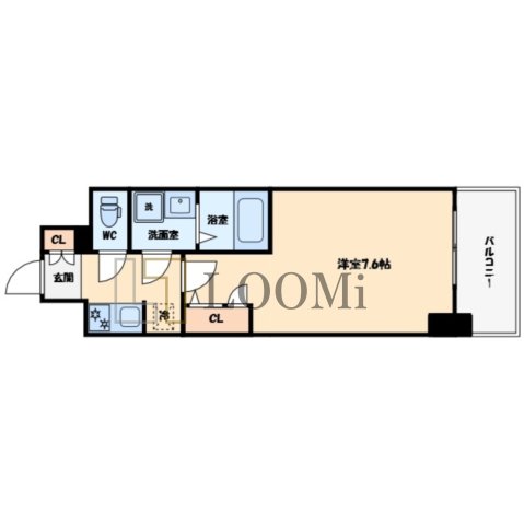 S-RESIDENCE難波大国町dominaの間取り