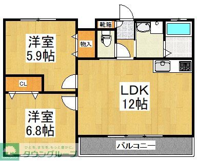 府中市浅間町のマンションの間取り