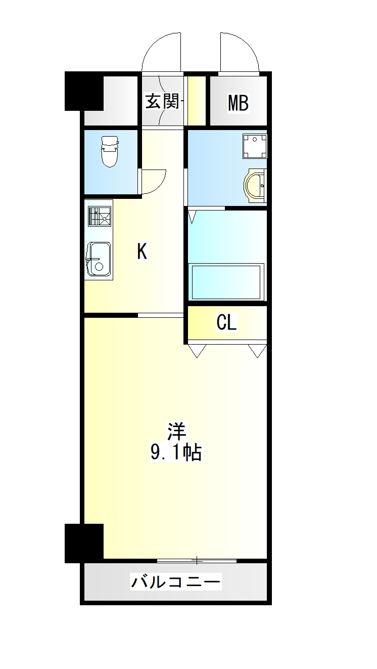 仙台市青葉区支倉町のマンションの間取り