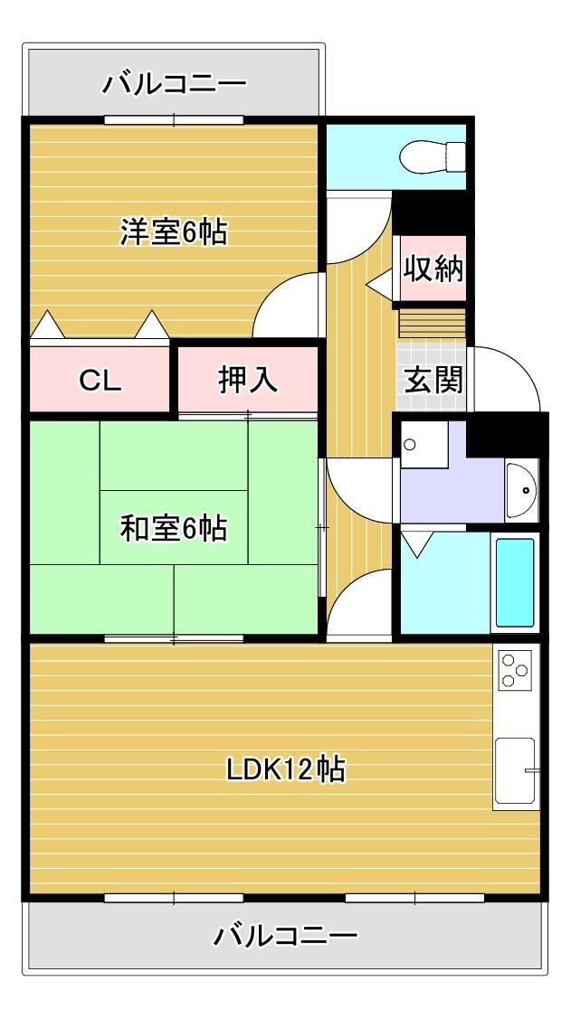 鹿児島市光山のマンションの間取り