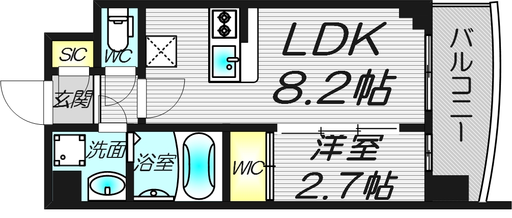 セレニテ天六ミラクの間取り