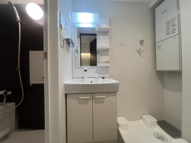 洗面設備　シャワー付洗面化粧台