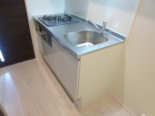 キッチン　２口ガスコンロのシステムキッチンです♪