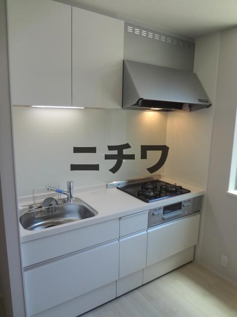 キッチン　★グリル付き３口ガスシステムキッチン★