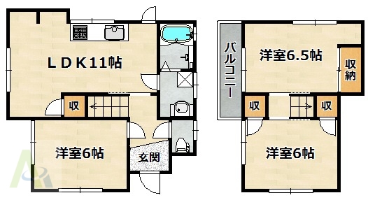 花山台戸建の間取り写真