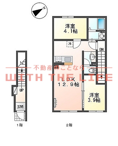 東合川アパート新築工事1LDK/2LDKの間取り写真