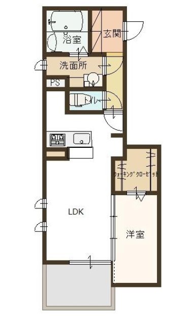 ＪＲ山陽本線 鷹取駅 徒歩10分 3階建 築14年の間取り写真