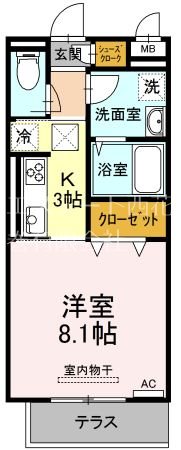 銀河タウン　Eの間取り