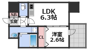 ミラージュパレス難波グランツの間取り