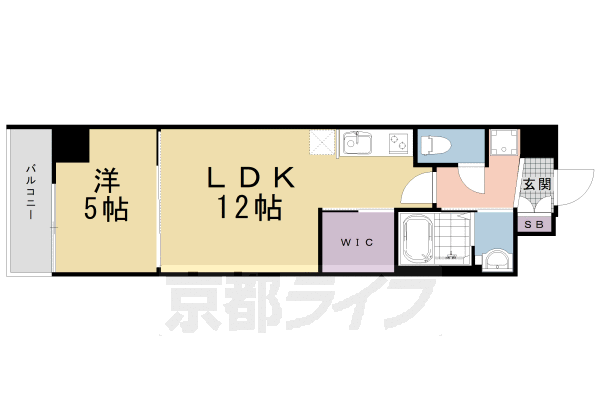 京都市南区八条源町のマンションの間取り