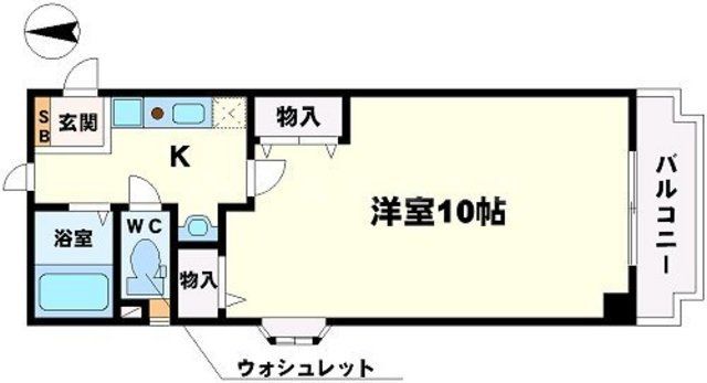 豊中市東寺内町のマンションの間取り