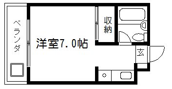 京都市北区等持院西町のマンションの間取り