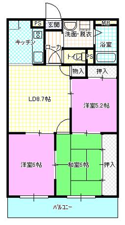 コシロハイツの間取り