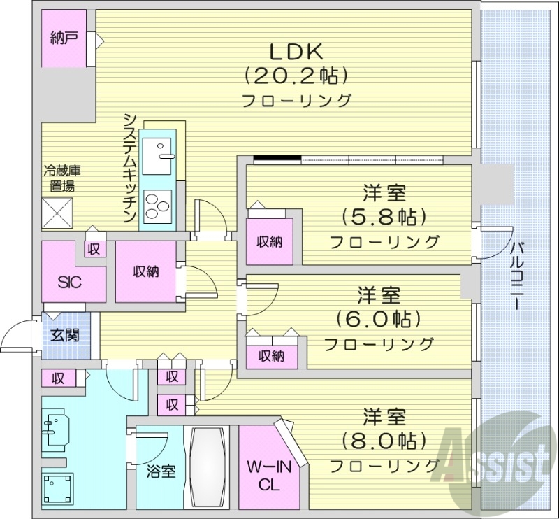 ONE札幌ステーションタワーの間取り