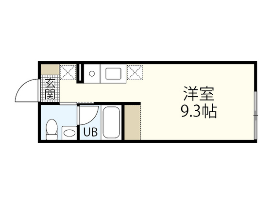 広島市西区井口鈴が台のアパートの間取り