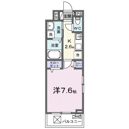 松山市南江戸のアパートの間取り