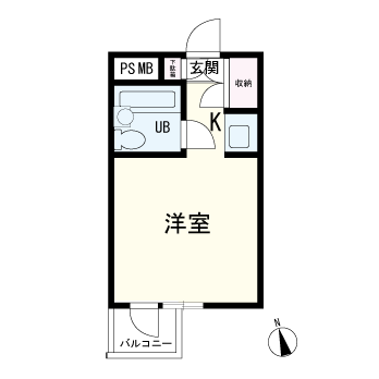 八王子市北野町のマンションの間取り