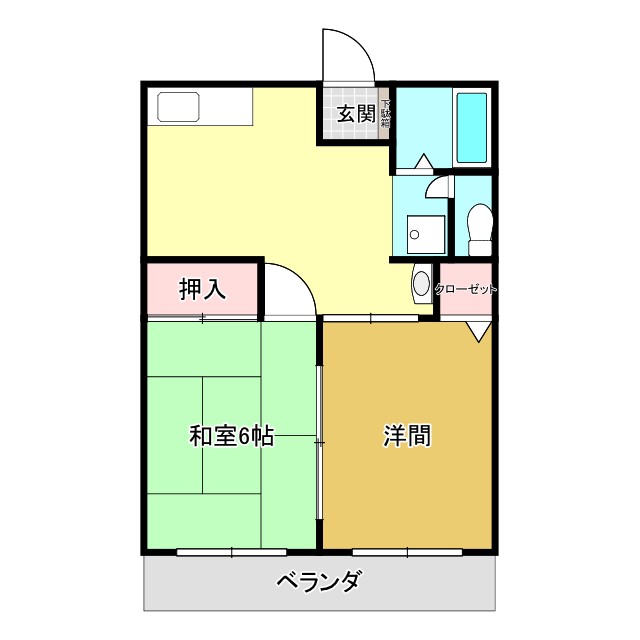 メゾン渡部Ａ・Ｂ（田島）の間取り