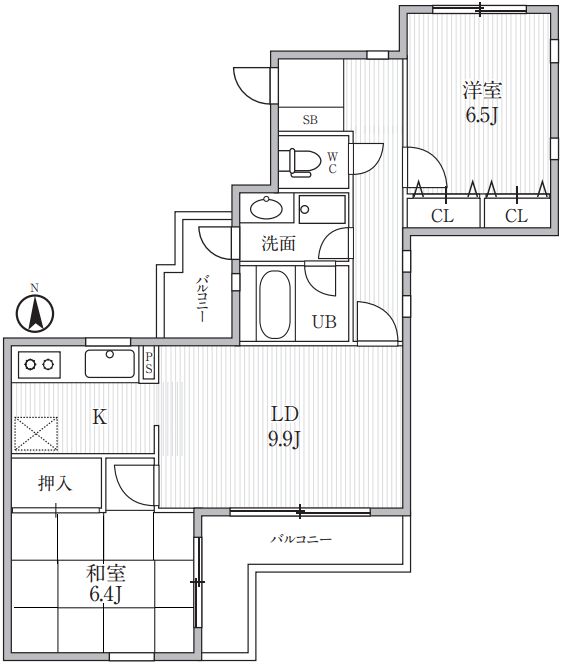 Ts garden鷺ノ宮の間取り