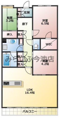 【名古屋市千種区東山元町のマンションの間取り】