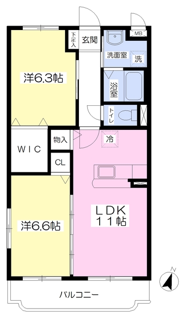 コンフォート壱番館の間取り