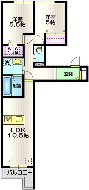 アムフルス参番館の間取り