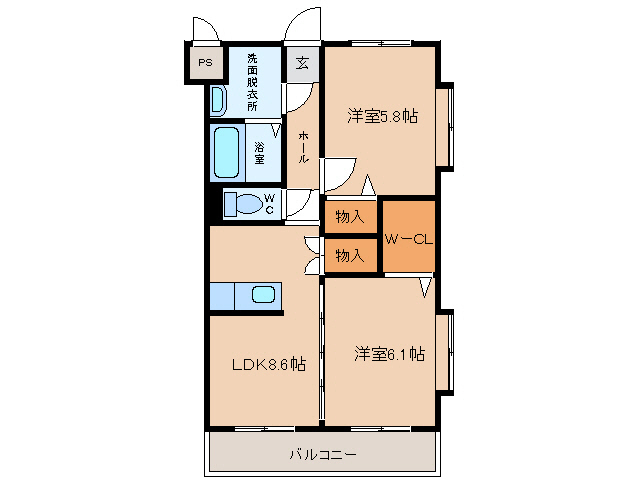 グランフォート江北の間取り