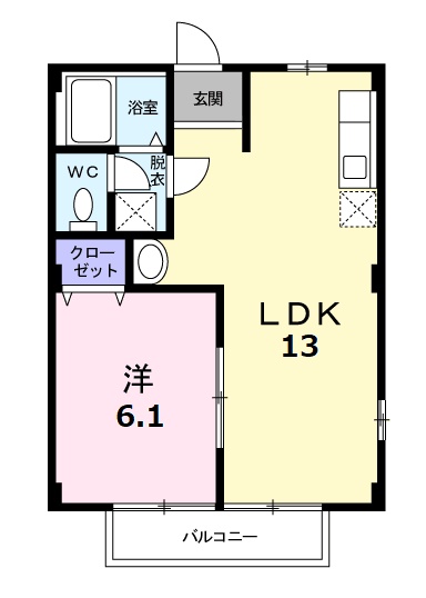 松阪市大口町のアパートの間取り