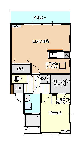 たんぽぽコーポ内免Ｂ棟の間取り