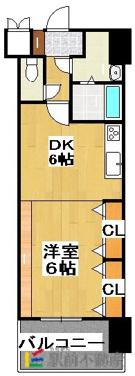 福岡市博多区博多駅南のマンションの間取り