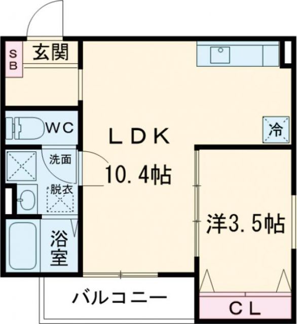 【柏原市田辺のアパートの間取り】