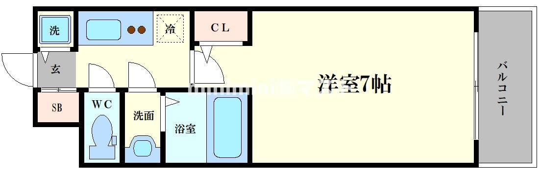 S-RESIDENCEドーム前千代崎の間取り