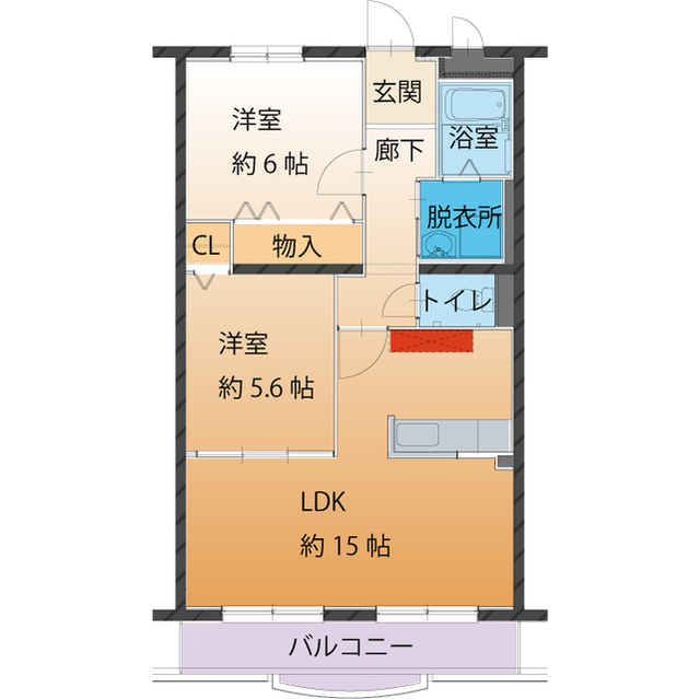 ハートフルタウン　弐番館の間取り