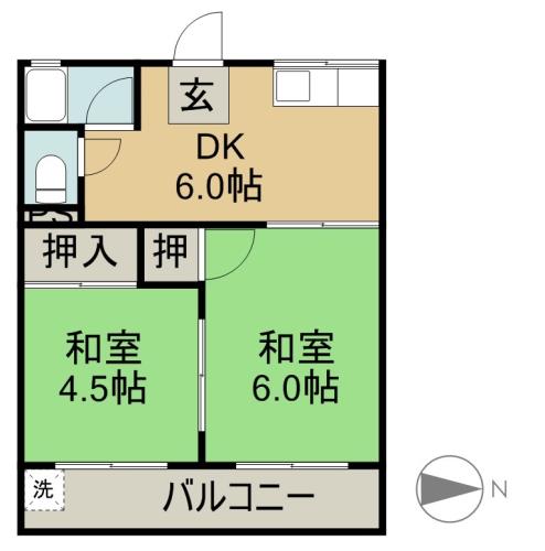 コーポ村瀬の間取り