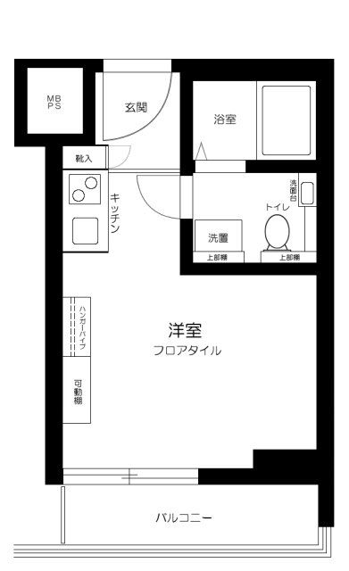 渋谷区千駄ヶ谷のマンションの間取り