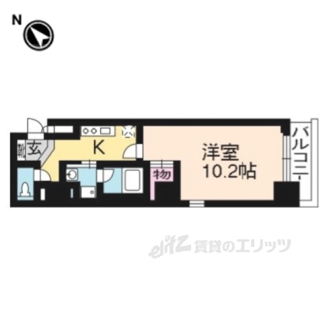 草津市大路のマンションの間取り