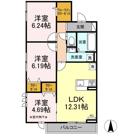 メゾンボヌールの間取り