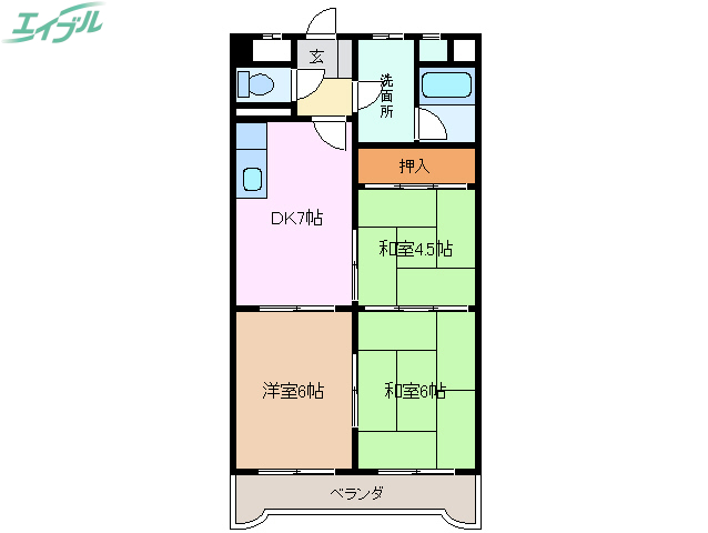 文化ハイツの間取り