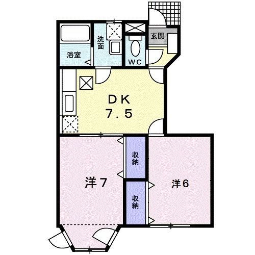 クレストールＨＡＲＵＯＫＡＣの間取り