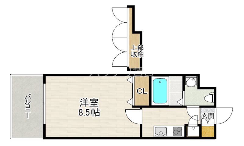 福岡市東区東浜のマンションの間取り